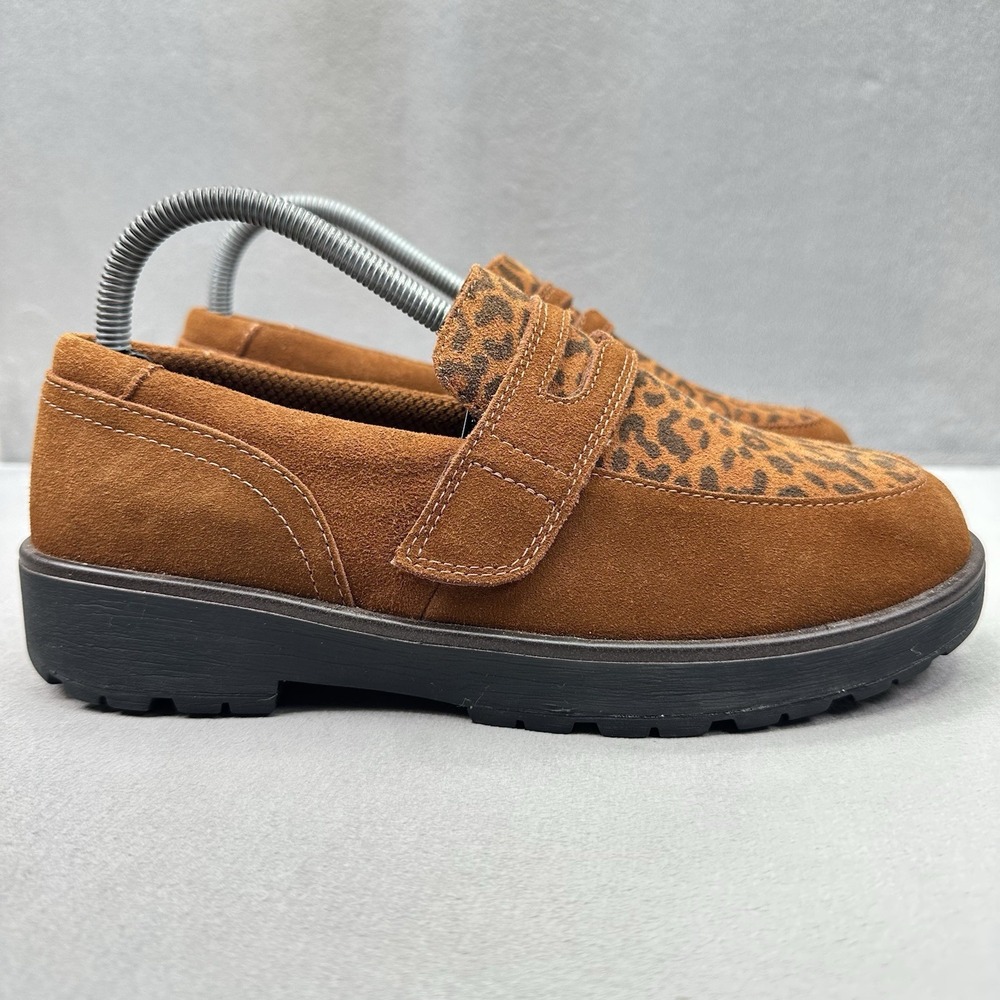 OrthoFeet Shelly 71302 Womens Size 8 (2E) Shoes Leopard Suede Water Repellant